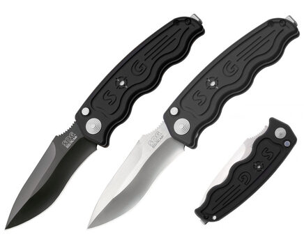 Купите автоматический складной нож SOG TAC Auto Tactical Drop Point Satin и TiNi Black (ST05 - ST06) в Тюмени в нашем интернет-магазине