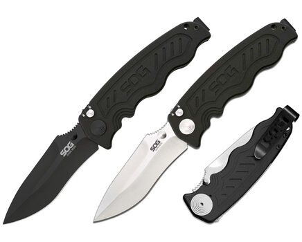 Купите полуавтоматический складной нож SOG Zoom Mini Satin и Black TiNi (ZM1001 - ZM1002) в Тюмени в нашем интернет-магазине