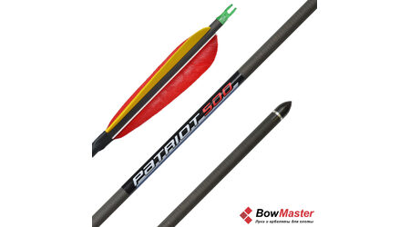 купите Карбоновая стрела для лука Bowmaster Patriot 500 с натуральным оперением 5 дюймов в Тюмени