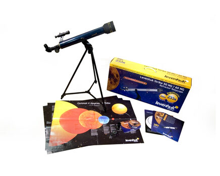 Купите детский телескоп Levenhuk Strike 50 NG (рефрактор, 50мм, F=600мм, 1:12) на азимутальной монтировке в интернет-магазине