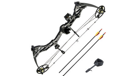 купите Уценка, мятая коробка, новый Блочный лук Man-Kung MK-CB75 рестайлинг черный в Тюмени