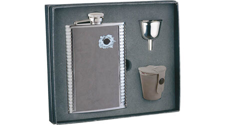 купите Подарочный набор: фляга "Пуля" 0 S.Quire 1508YGB-7-B, 3 стаканчика и воронка в Тюмени