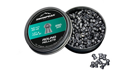 купите Свинцовые пульки для пневматики SnowPeak Round калибр 5.5 мм в Тюмени