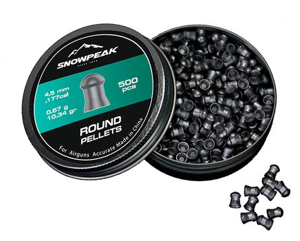 Купите cвинцовые пульки для пневматики SnowPeak Round Heavy калибр 4.5 мм в Тюмени в нашем магазине