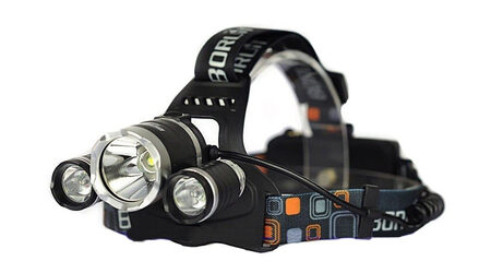 купите Светодиодный налобный фонарь Boruit HL-6633 (Cree XML T6 + 2 Q5) 1800 люмен в Тюмени