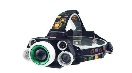 купите Светодиодный налобный фонарь UltraFire HL-8220-5 (Cree XML T6 + 4 XPE) 2300 люмен в Тюмени