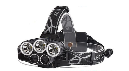 купите Светодиодный налобный фонарь Boruit P-K65L (Cree XML T6 + 2 Q5) 2200 люмен в Тюмени