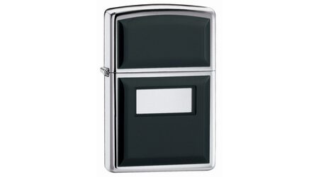 купите Зажигалка Zippo 355 Ultralite Black High Polish Chrome (зеркальный хром, накладки из черного пластика) в Тюмени